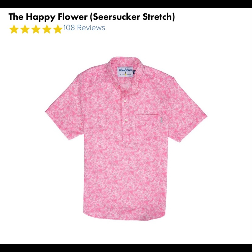 Chubbies button up size small shirt